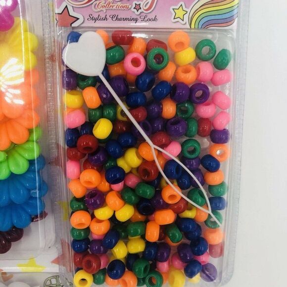 Brand New 2 Pack Hair Clips Barrettes,1 Pack Bead & 2 Pack Ponytail Holders - Picture 6 of 8